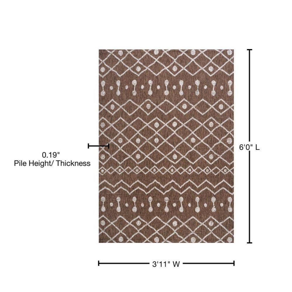 Jonathan Nokat Tribal Bohemian Brown/Beige 4 ft. x 6 ft. Indoor/Outdoor Area Rug